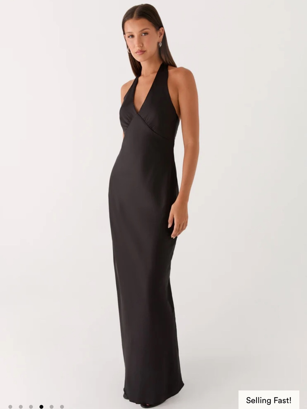 Peppermayo Black Halter Maxi Dress